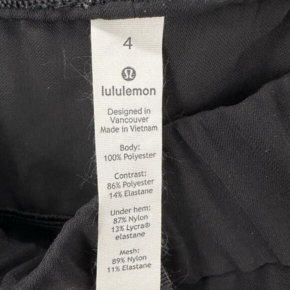 Lululemon On The Right Track Pants 4 Black Split Hem Mid Rise Relaxed Drapey - Picture 3 of 12